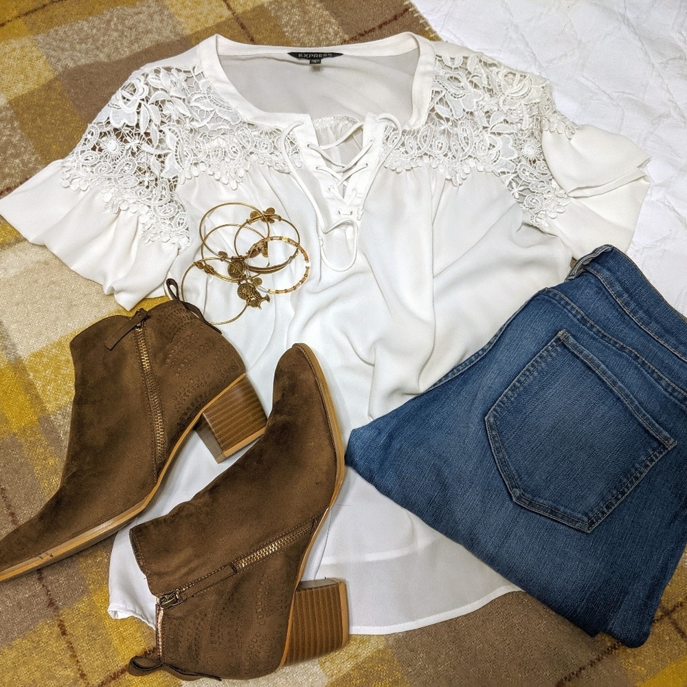 Beautiful Cream Lace Blouse